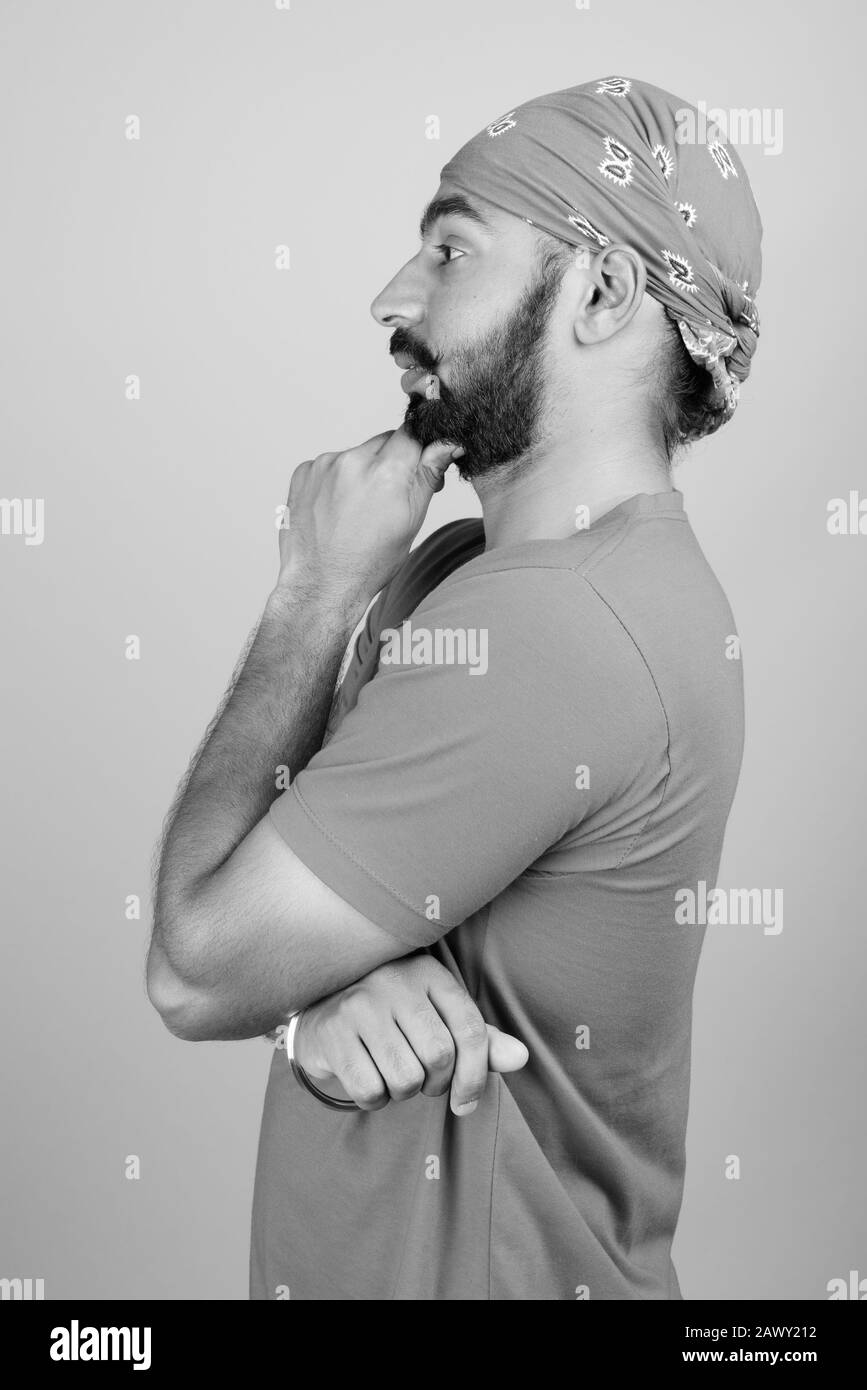 South indian man side view Black and White Stock Photos & Images - Alamy
