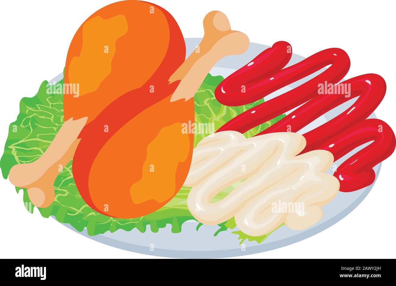 Junk food icon, isometric style Stock Vector