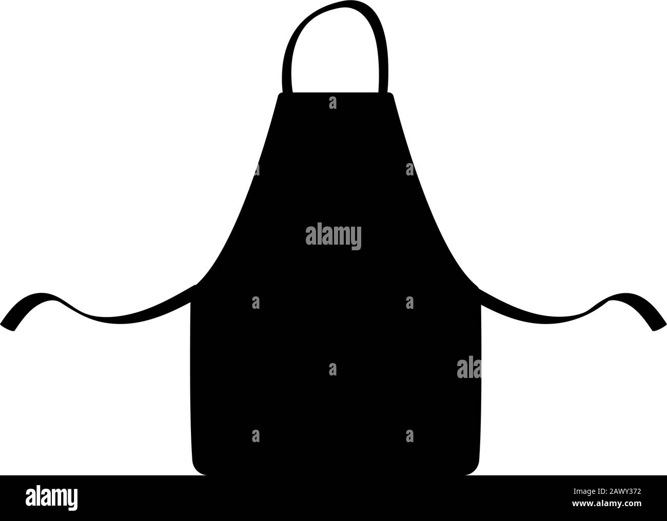 Kitchen apron flat icon, clothes vector illustration Stock Vector Image ...