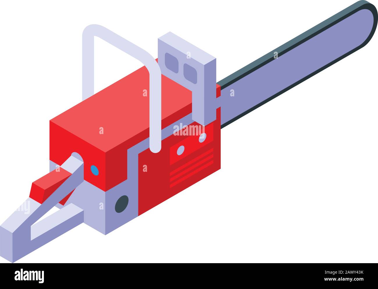Chainsaw icon, isometric style Stock Vector
