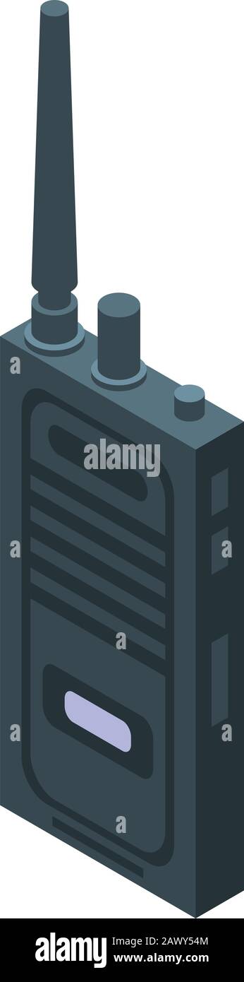 Walkie talkie icon, isometric style Stock Vector