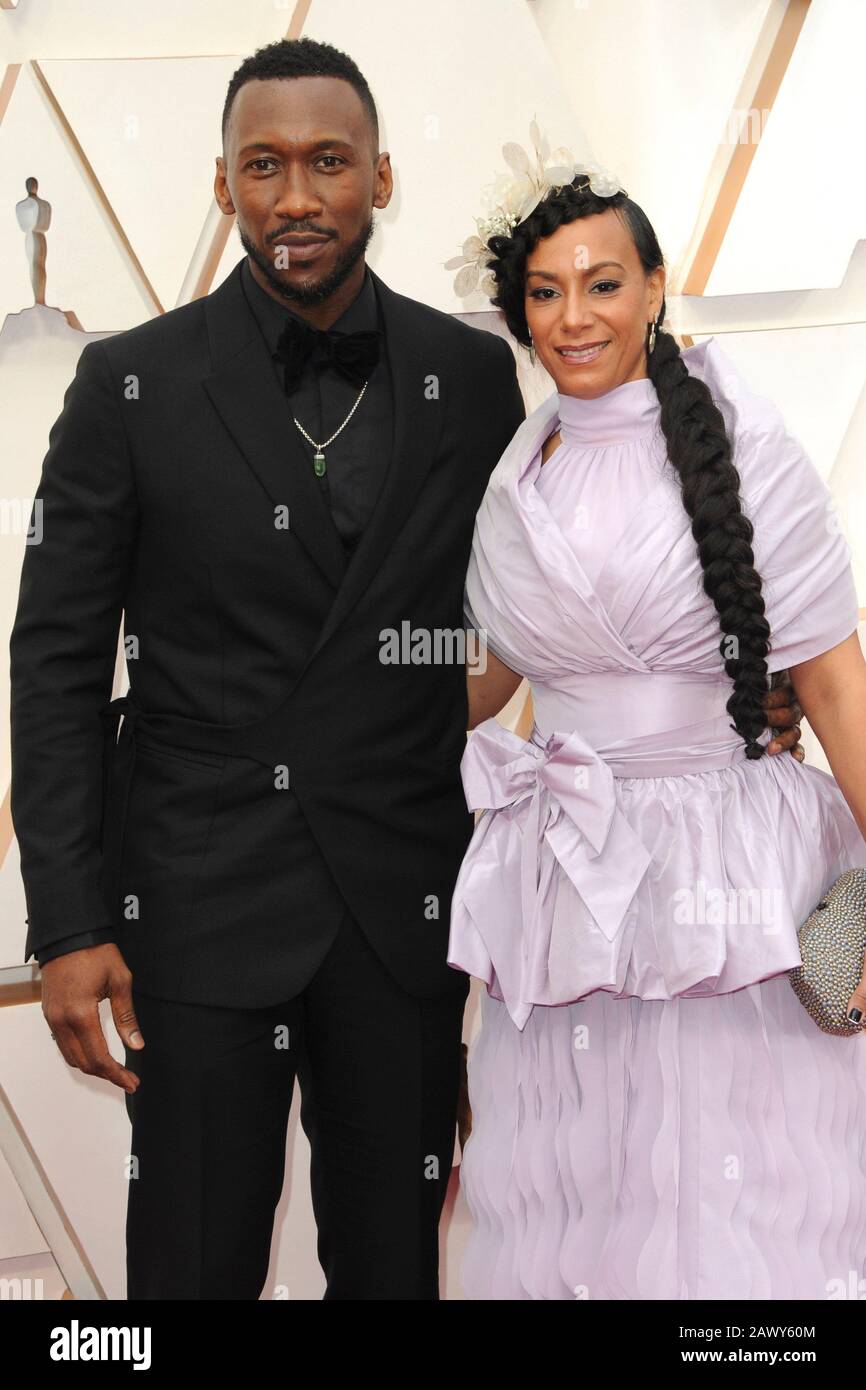 Los Angeles, USA. 09th Feb, 2020. Mahershala Ali with wife Amatus Sami
