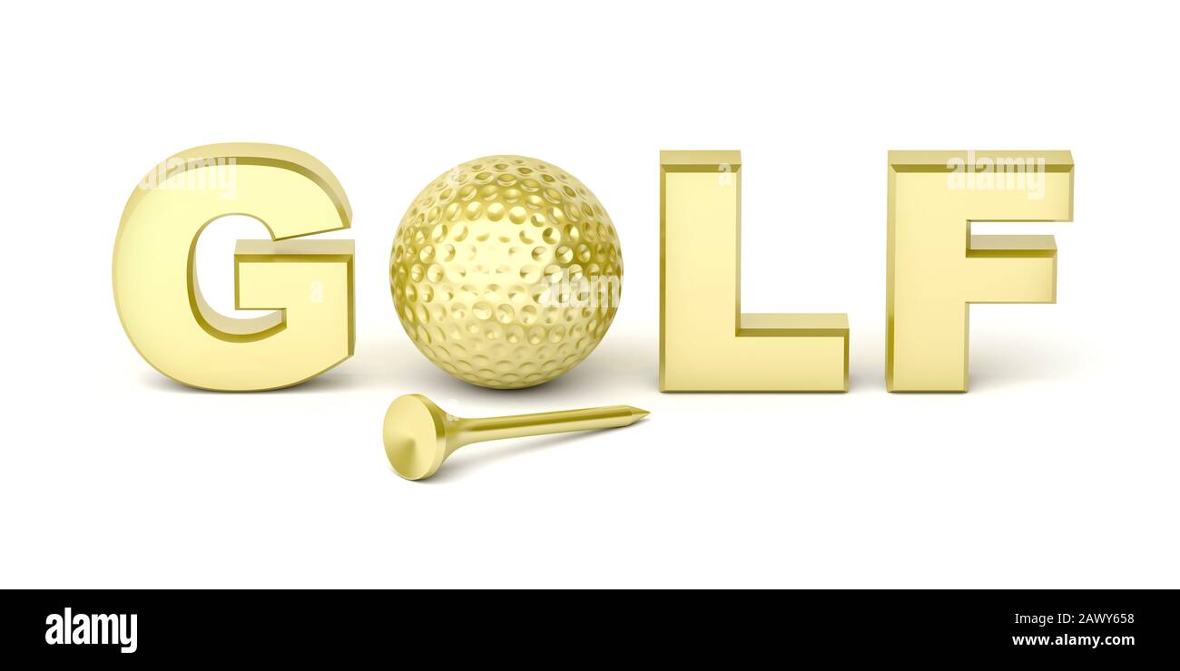Gold golf tee Cut Out Stock Images & Pictures Alamy