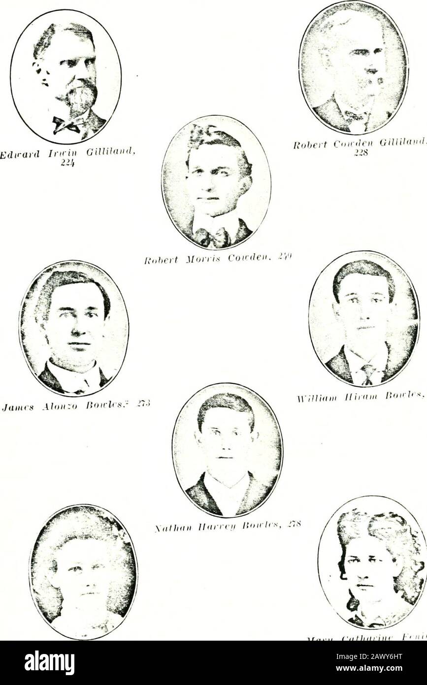 An illustrated, historical and biographical sketch of the descendants of William Cowden who migrated from Ireland to America about A.D1730 and of James Gilliland who came from the same land and about the same time; including a system of charts connecting each member with the ancestors of the families ..brought down to January, 1915 . an forty ears, cijiitinuously.I think, and is still: a record for continuous, jirolon-ed servicerarely e(|ualled. .ddress him there. Care ( ieneral Tost l )fficc. 141). Iami;.s Ir.xki.ix Ali Co.mi.s, l. 13, b. Alar. 13, 183():•I. Sept. VK 183^. 147. Jamks Tiio Stock Photo