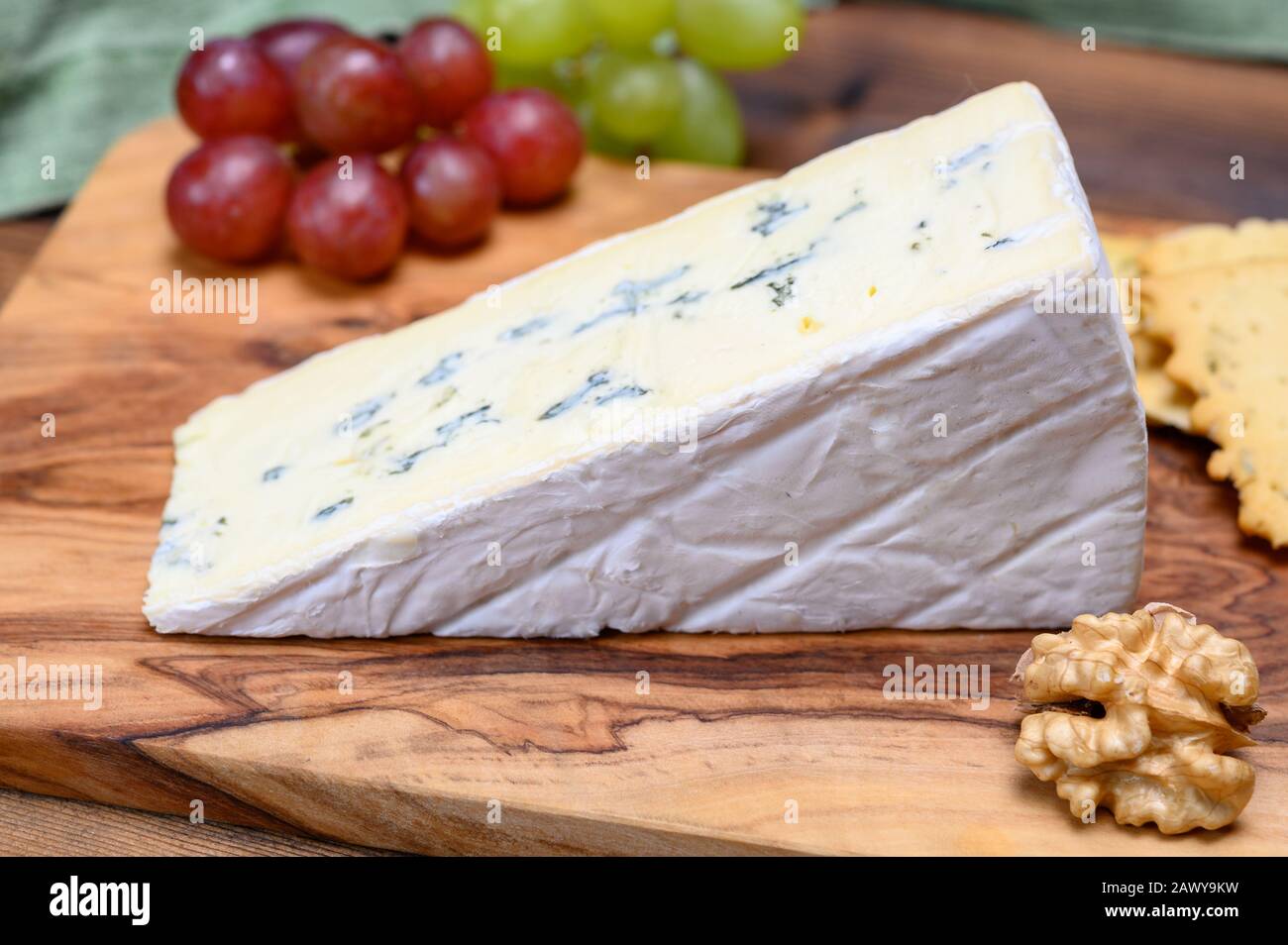 Cheese collection, German creamy blue brie Cambozola soft cheese with