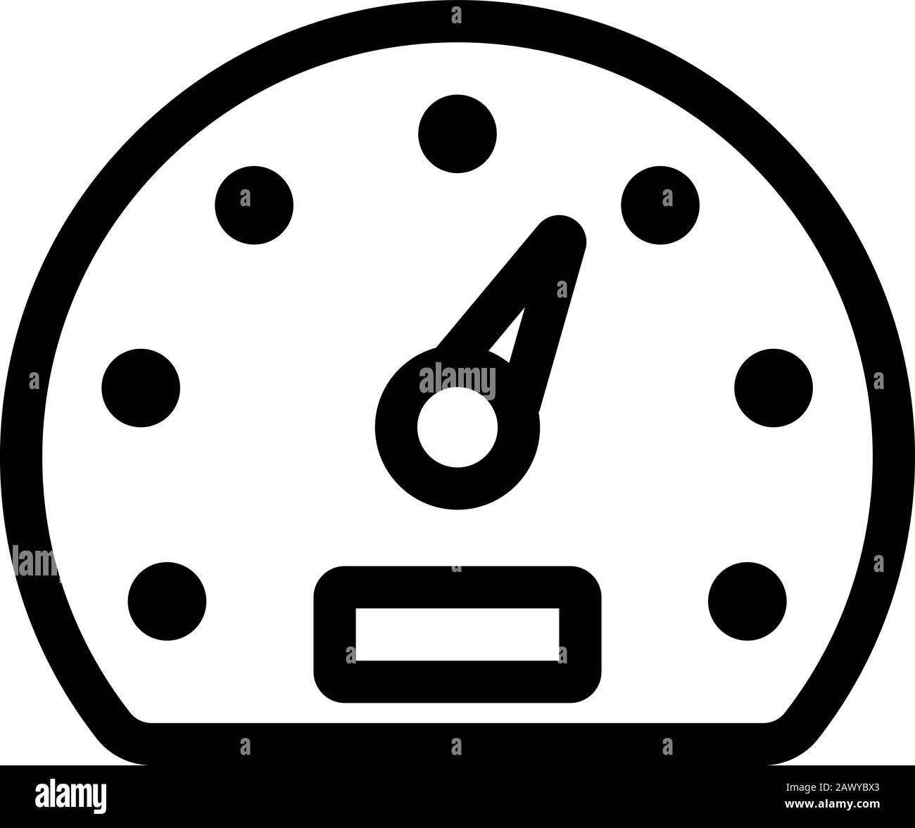 Speedometer icon vector. Isolated contour symbol illustration Stock
