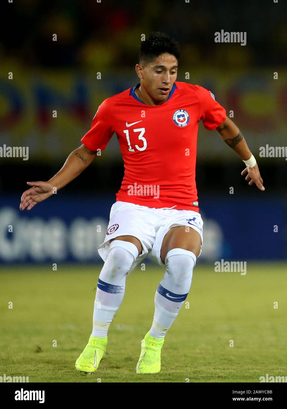 PEREIRA, COLOMBIA JANUARY 30 Camilo Andres Moya of Chile on action