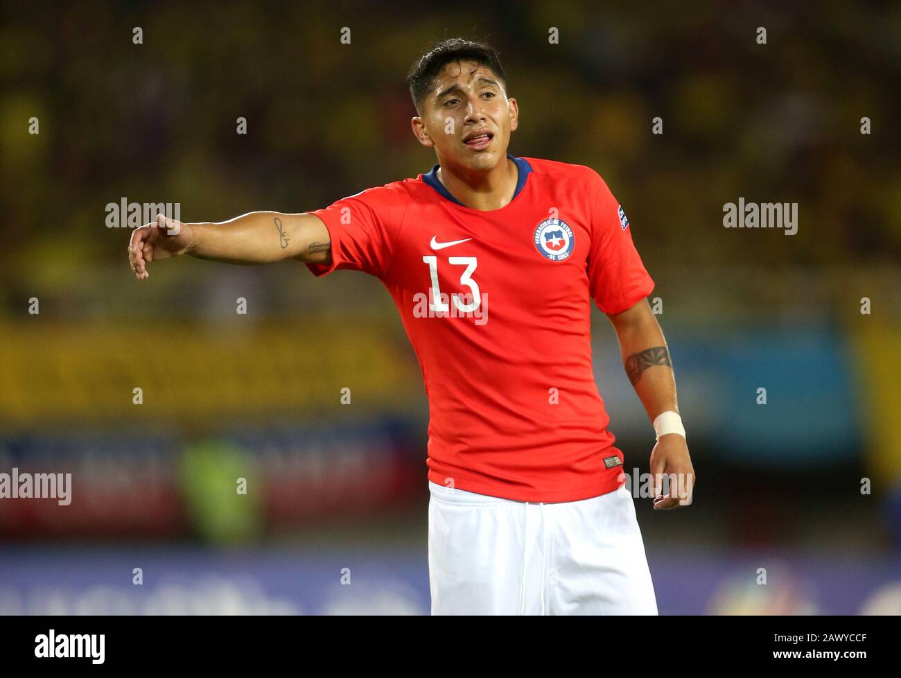 PEREIRA, COLOMBIA JANUARY 30 Camilo Andres Moya of Chile on action