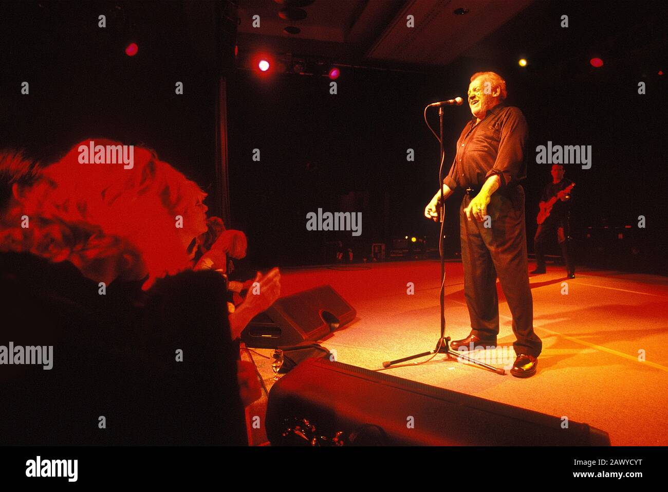 Joe Cocker on stage at the World On Line IPO party in Amsterdam NL 2000 Stock Photo