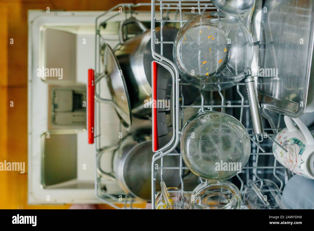 dirty dishes in the dishwasher Stock Photo Alamy