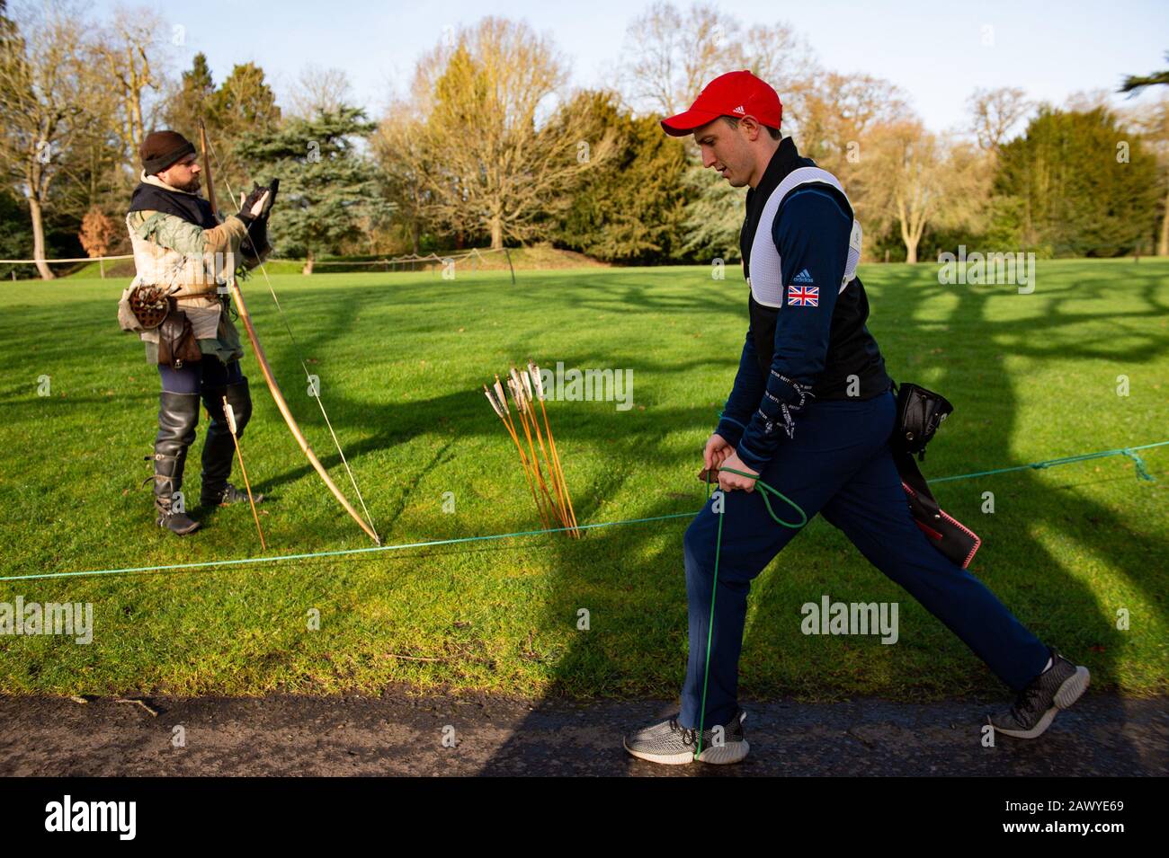 Team gb olympic archery hopeful tom hall hires stock photography and
