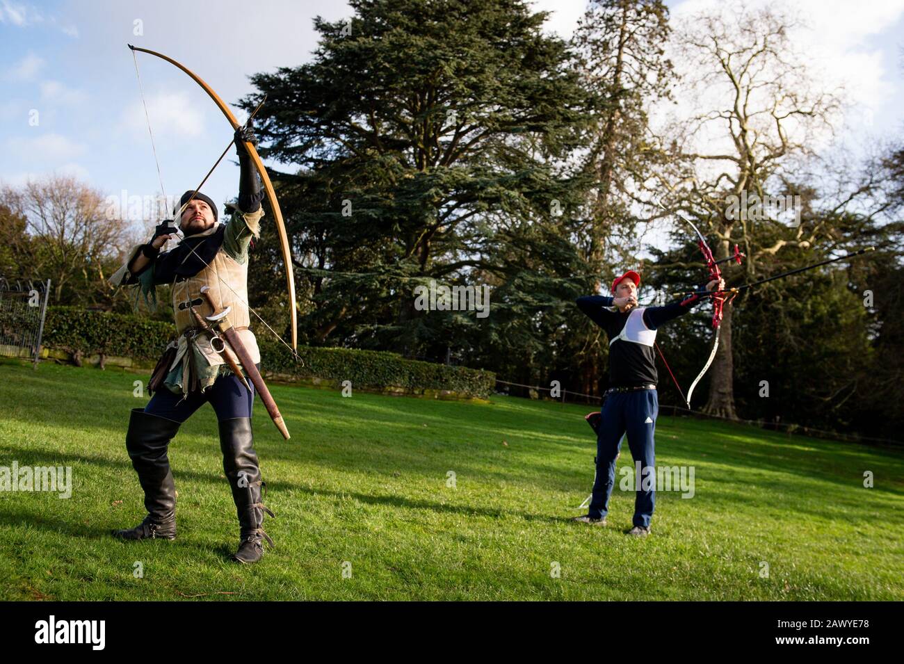 Team GB Olympic archery hopeful Tom Hall (right) pits his skills