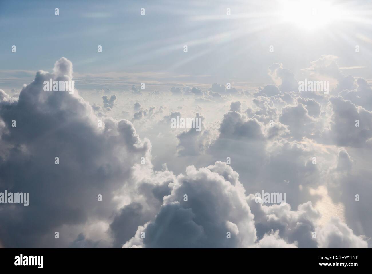 Viewa Inclouds Aerial view fluffy clouds sky hi-res stock photography and images - Alamy