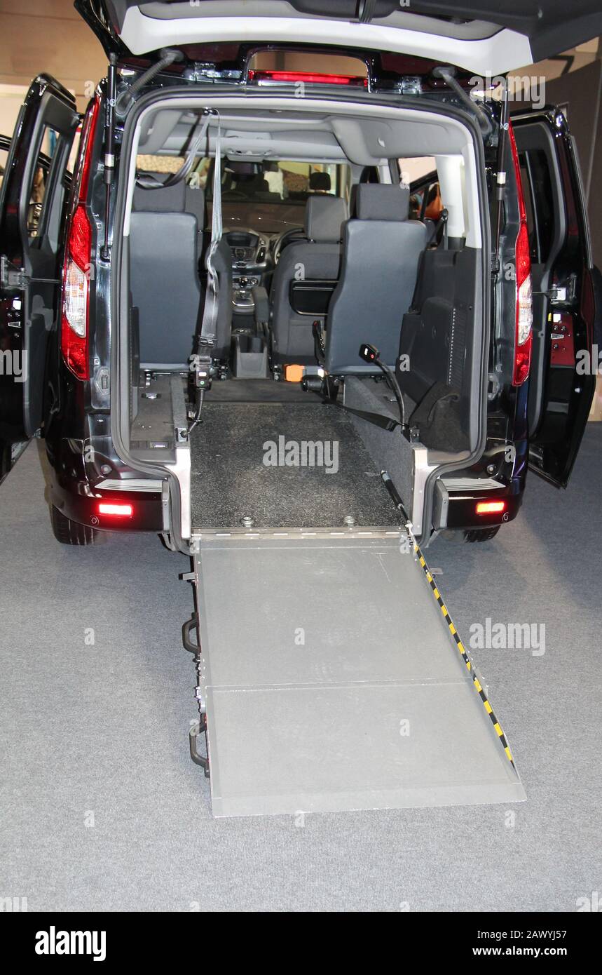 A Vehicle Access Ramp for a Disability Wheelchair Stock Photo Alamy