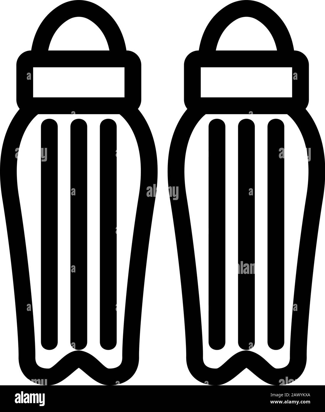 Cricket protection icon vector. Isolated contour symbol illustration Stock Vector