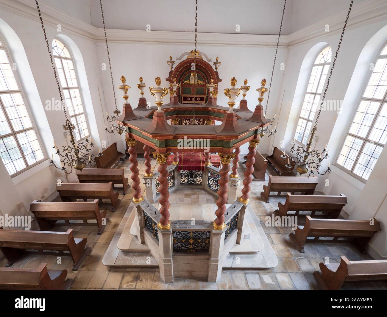 Synagoge innen, Ansbach, Mittelfranken, Franken, Bayern, Deutschland | Synagogue, Ansbach, Franconia, Bavaria, Germany Stock Photo