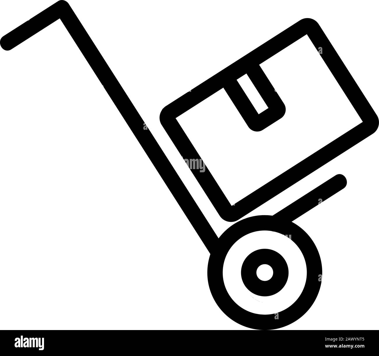Courier icon vector. Isolated contour symbol illustration Stock Vector ...