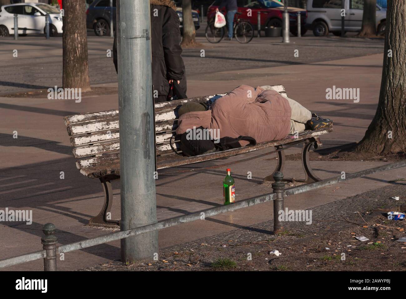 Homeless in Berlin, Germany Stock Photo