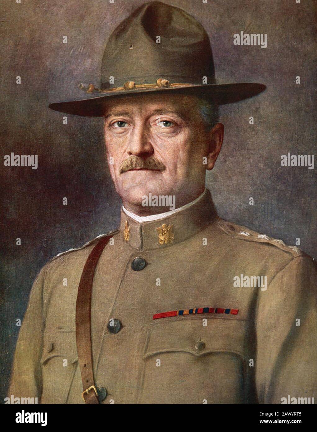 JOHN J. PERSHING  (1860-1948) United States Army officer in 1917 Stock Photo
