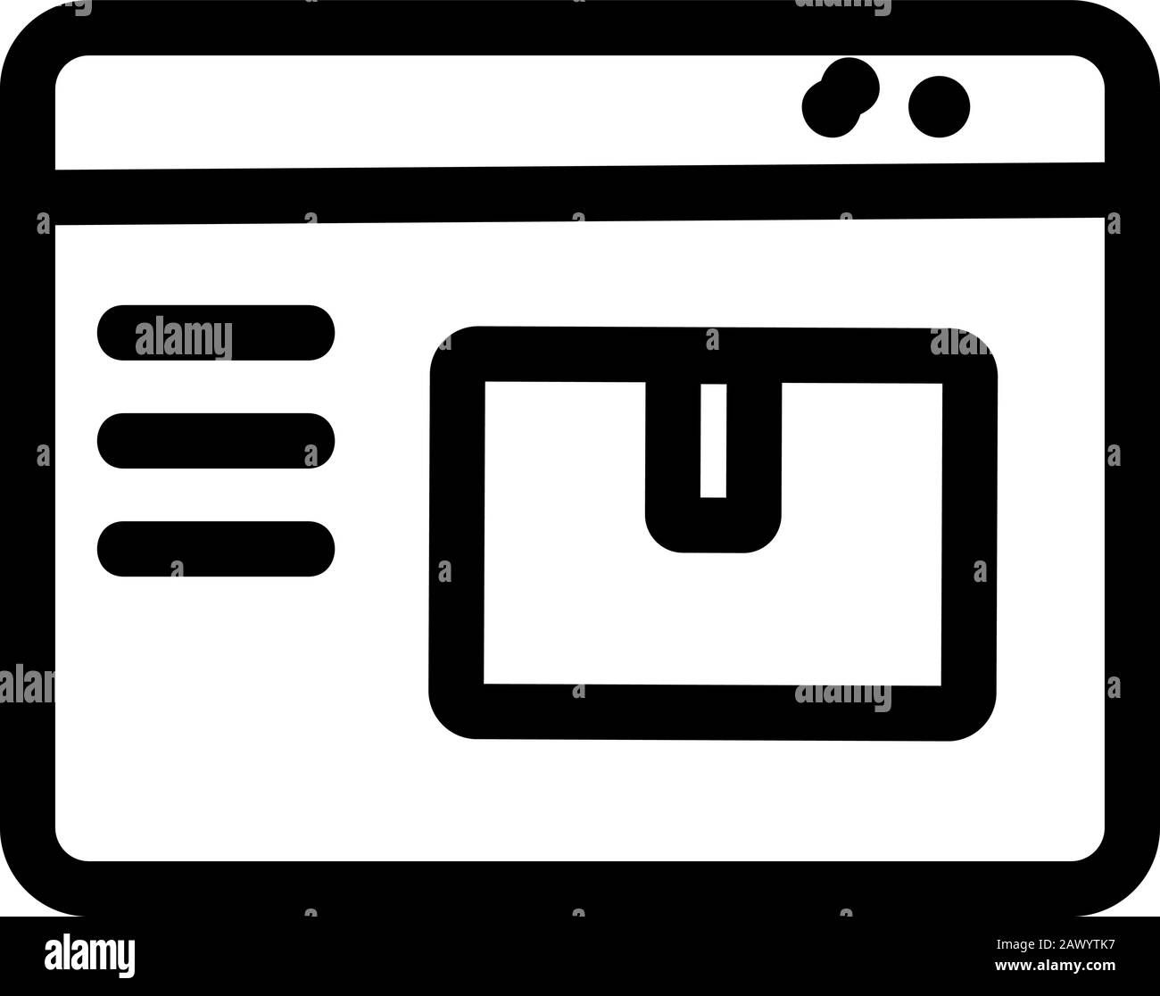 Courier icon vector. Isolated contour symbol illustration Stock Vector ...