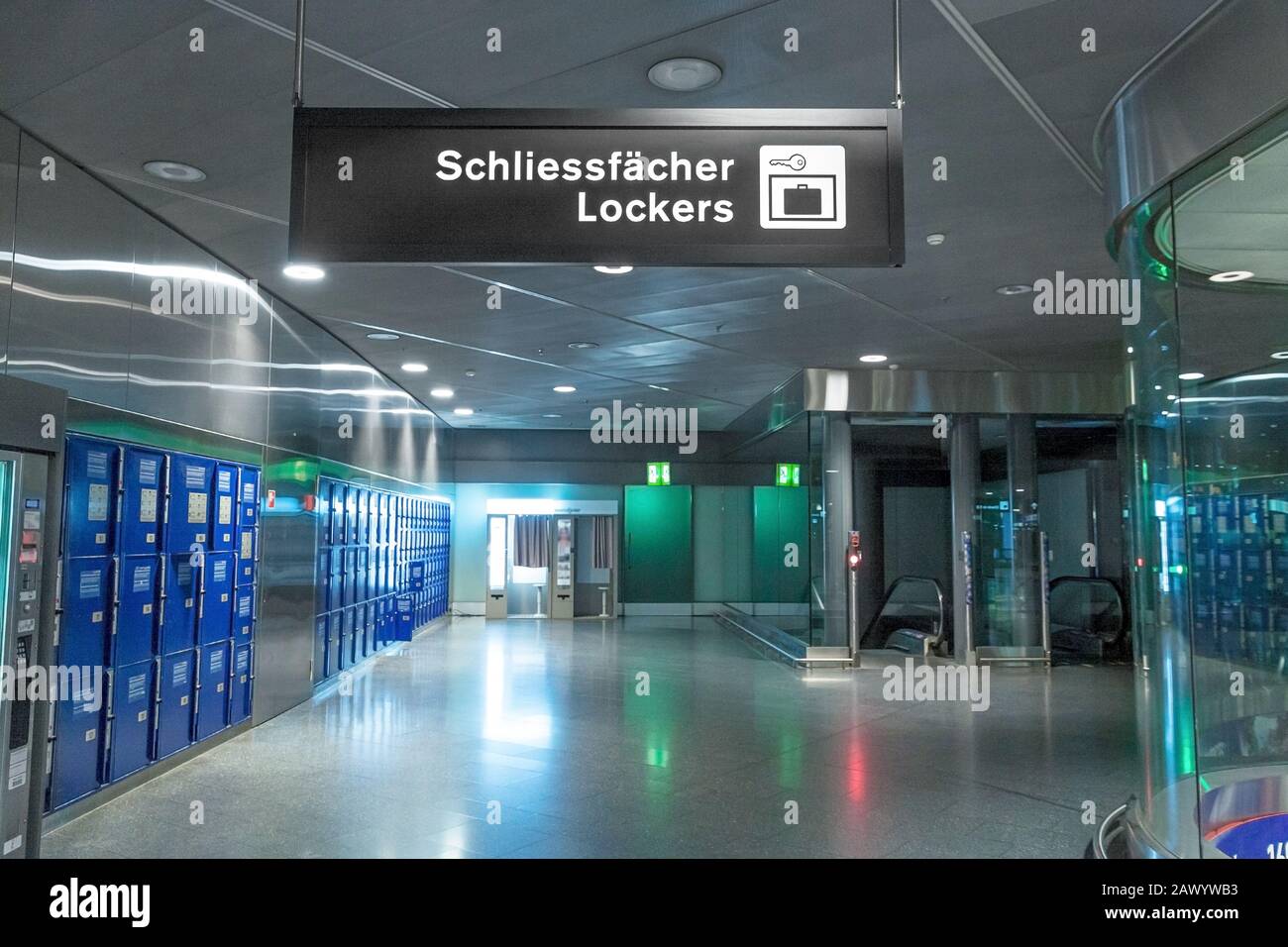 Zurich, Switzerland June 11, 2017 to the lockers at airport Zurich