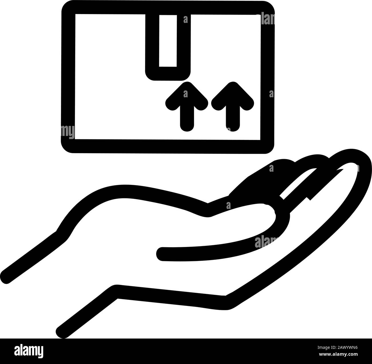 Courier icon vector. Isolated contour symbol illustration Stock Vector ...