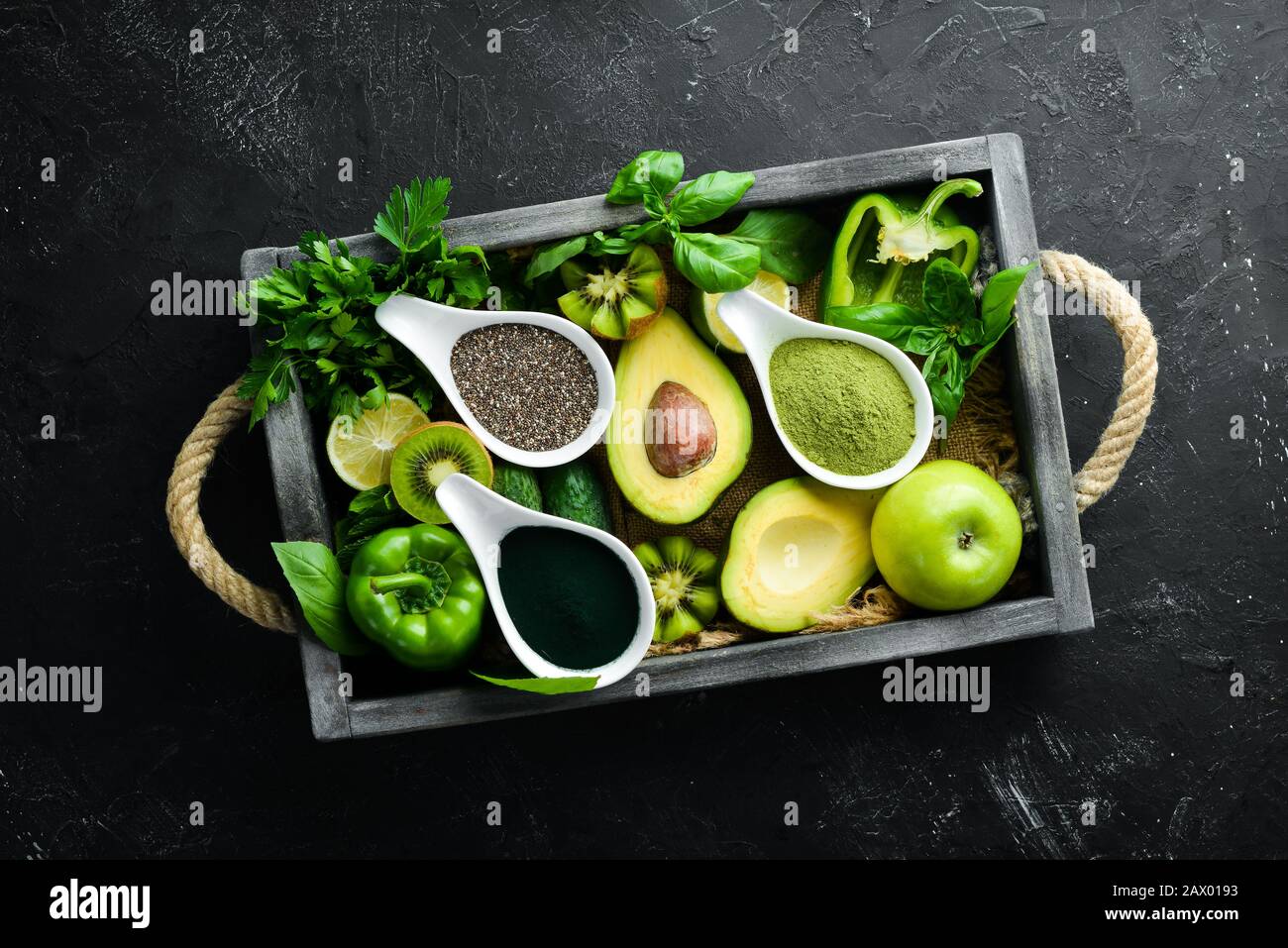 Healthy Green food Clean eating selection Protein source for