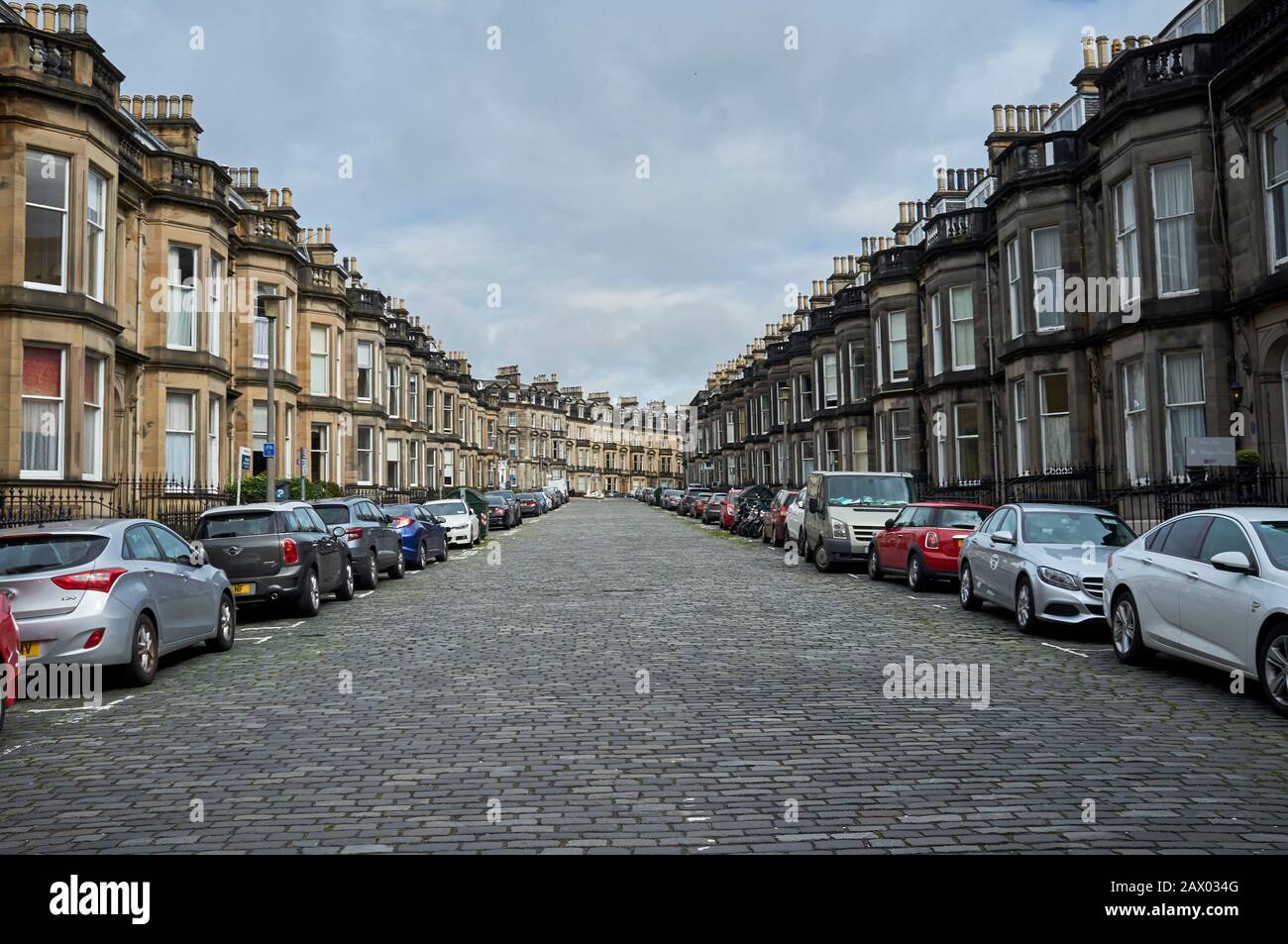 Street scene in Haymarket, Edinburgh new town, Scotland, UK Stock Photo