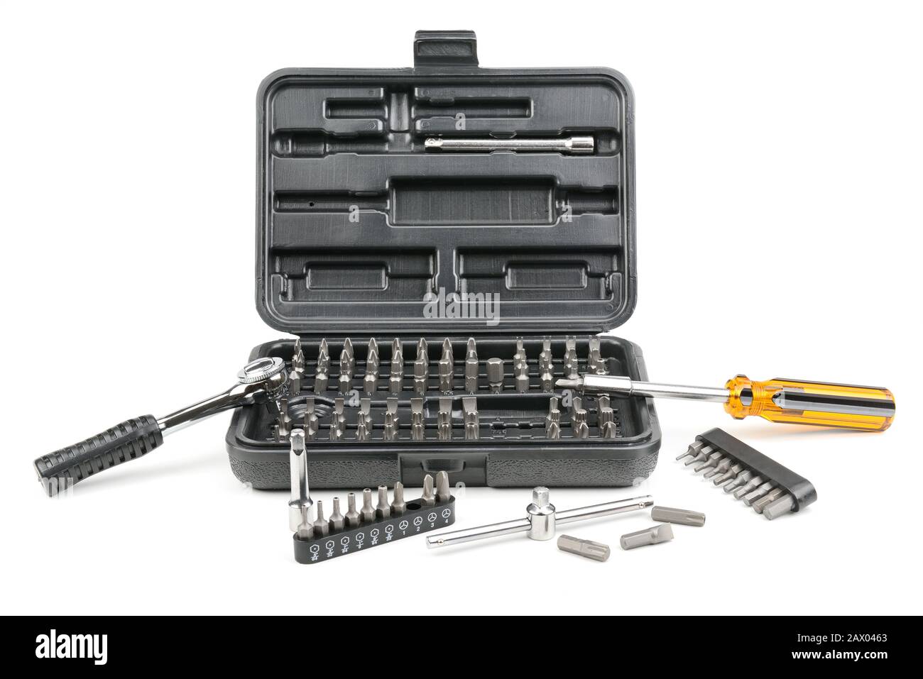set tools isolated on a white background Stock Photo - Alamy