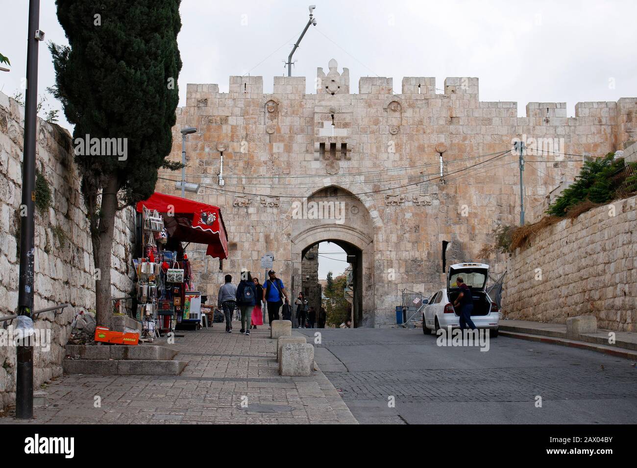 Impressionen: Loewentor, Lions Gate,  Altstadt, Jerusalem, Israel (nur fuer redaktionelle Verwendung. Keine Werbung. Referenzdatenbank: http://www.360 Stock Photo