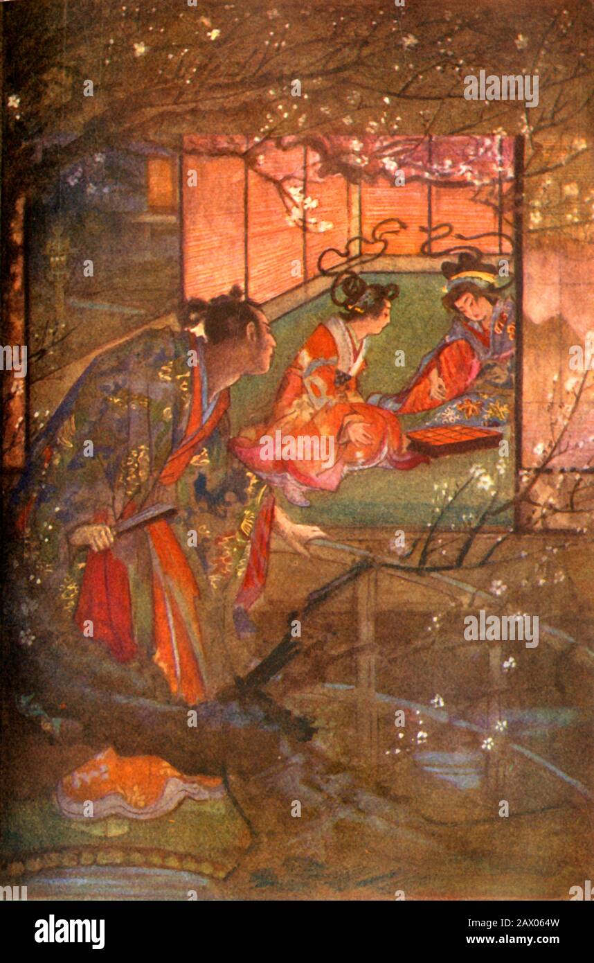 Sayemon Japanese go board game family hi-res stock photography and images - Alamy