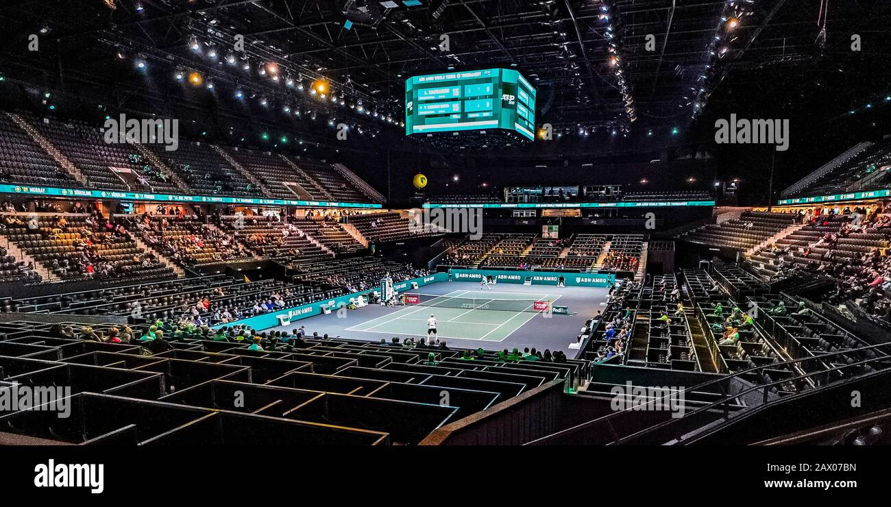 Rotterdam, Netherlands. 10th Feb, 2020. ABN AMRO World Tennis Tournament,  10-02-2020, Ahoy overview of Court 1 Credit: Pro Shots/Alamy Live News  Stock Photo - Alamy