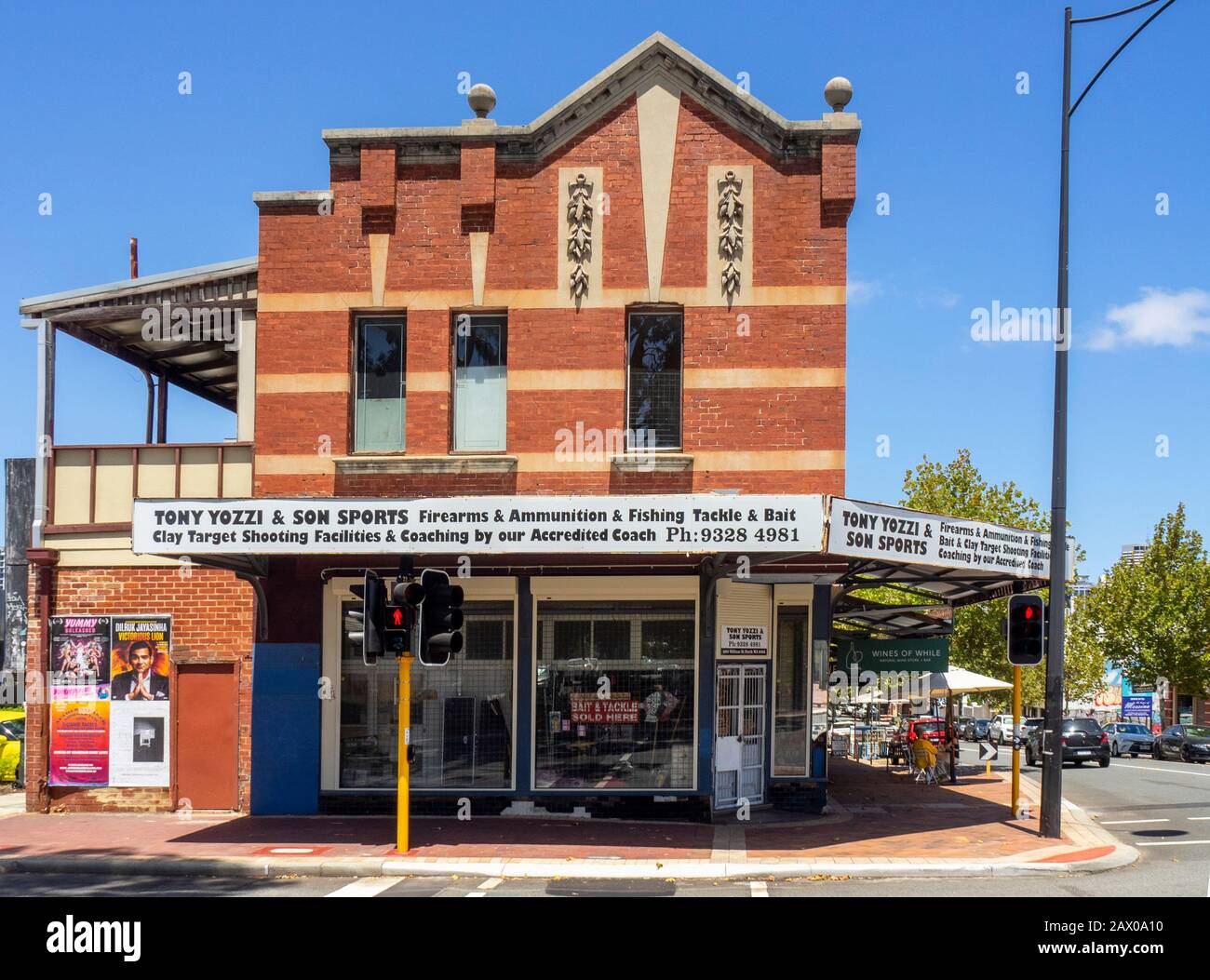 Tony Yozzi and Son Sports shop  selling firearms and fishing tackle in Northbridge Peth WA Australia. Stock Photo