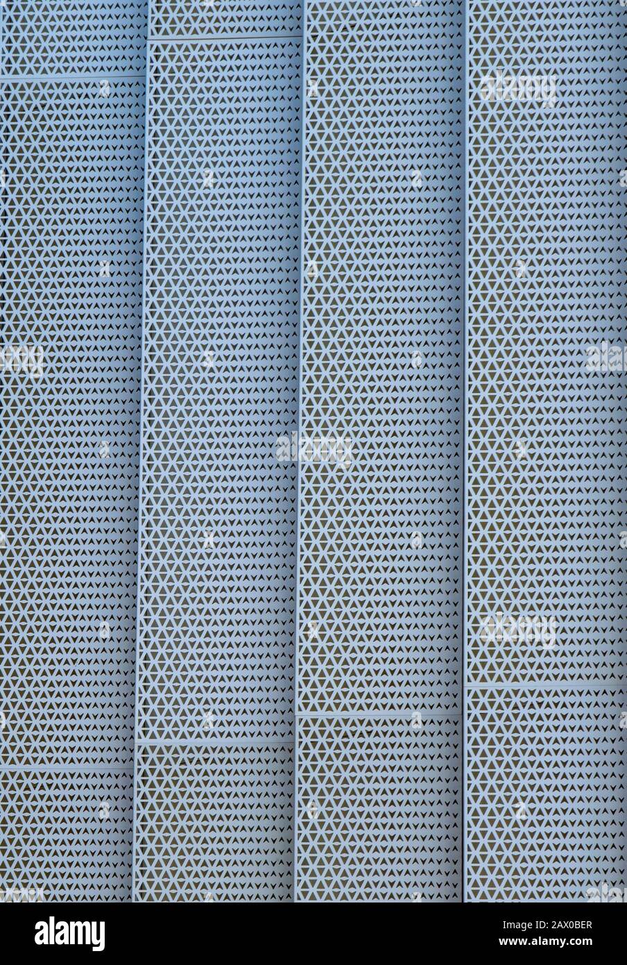 Mesh lattice wall cladding. Stock Photo