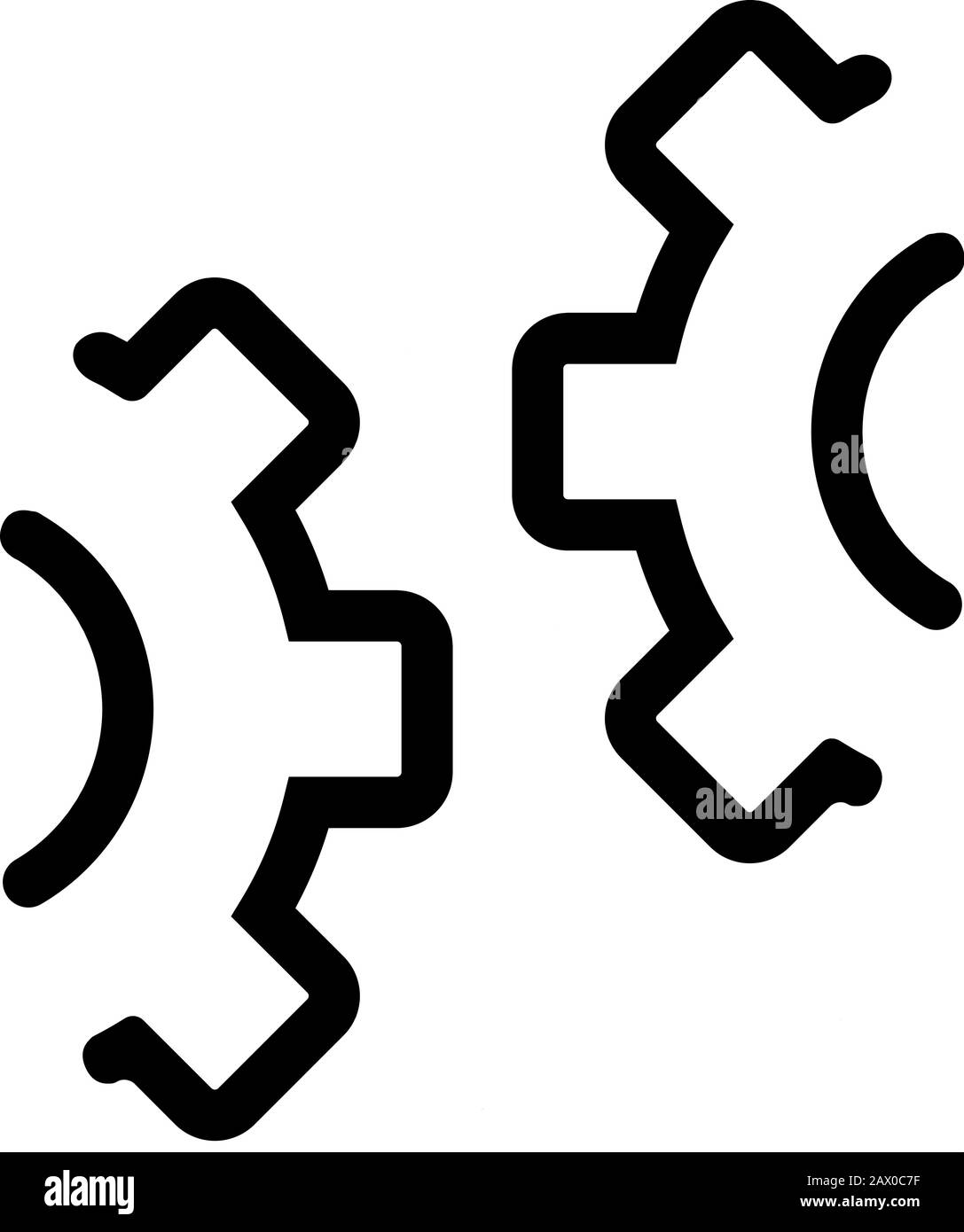 Automation icon vector. Isolated contour symbol illustration Stock ...