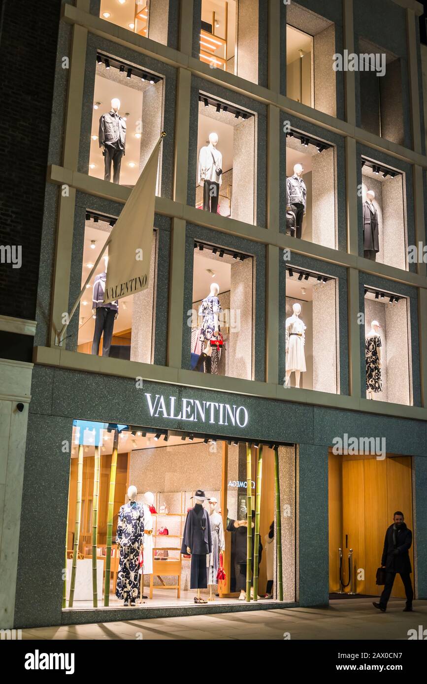 Valentino store, Italian fashion shop, Old Street, London, England, UK Stock Photo - Alamy