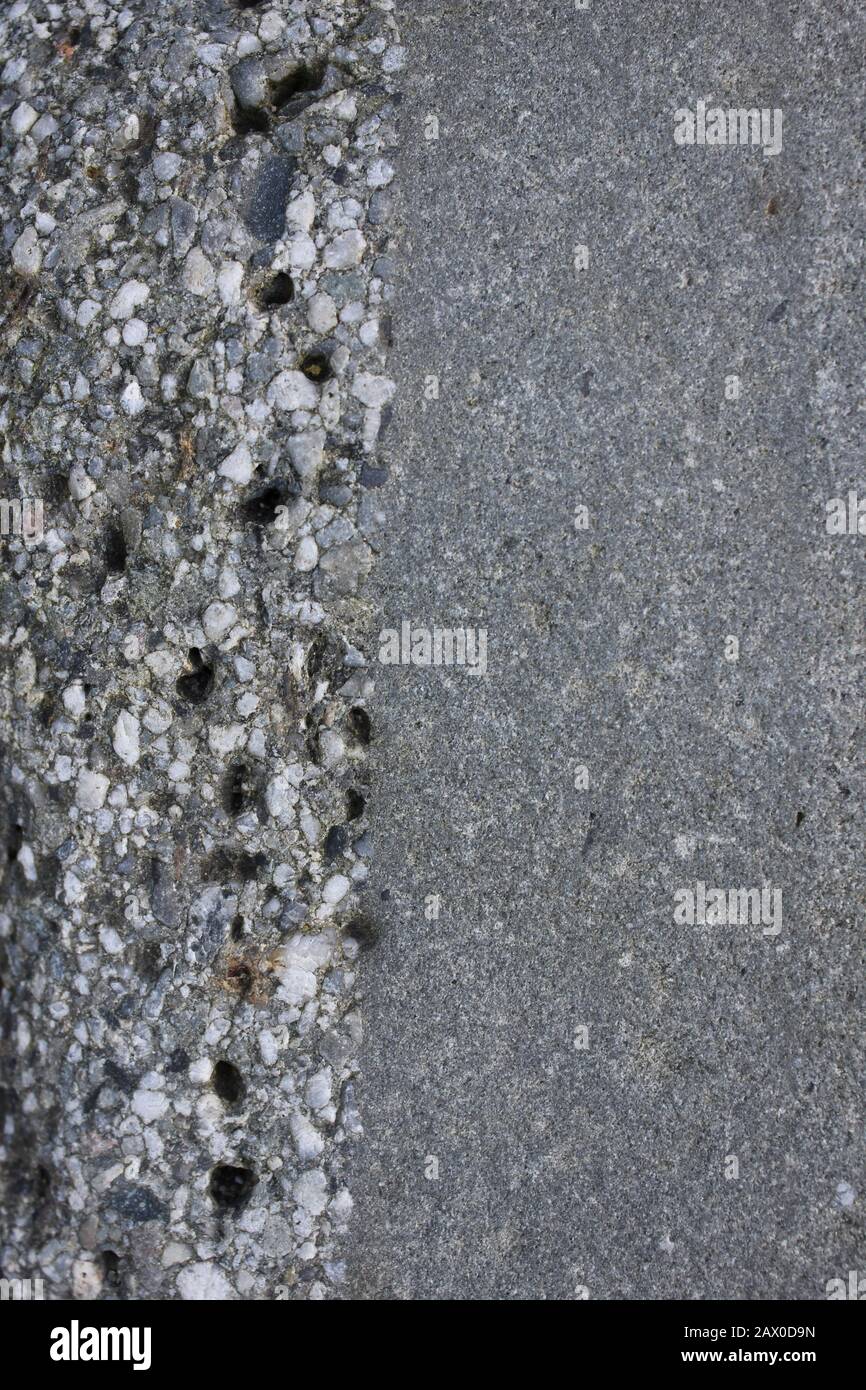 Contact Zone between Limestone and Microbreccia Stock Photo