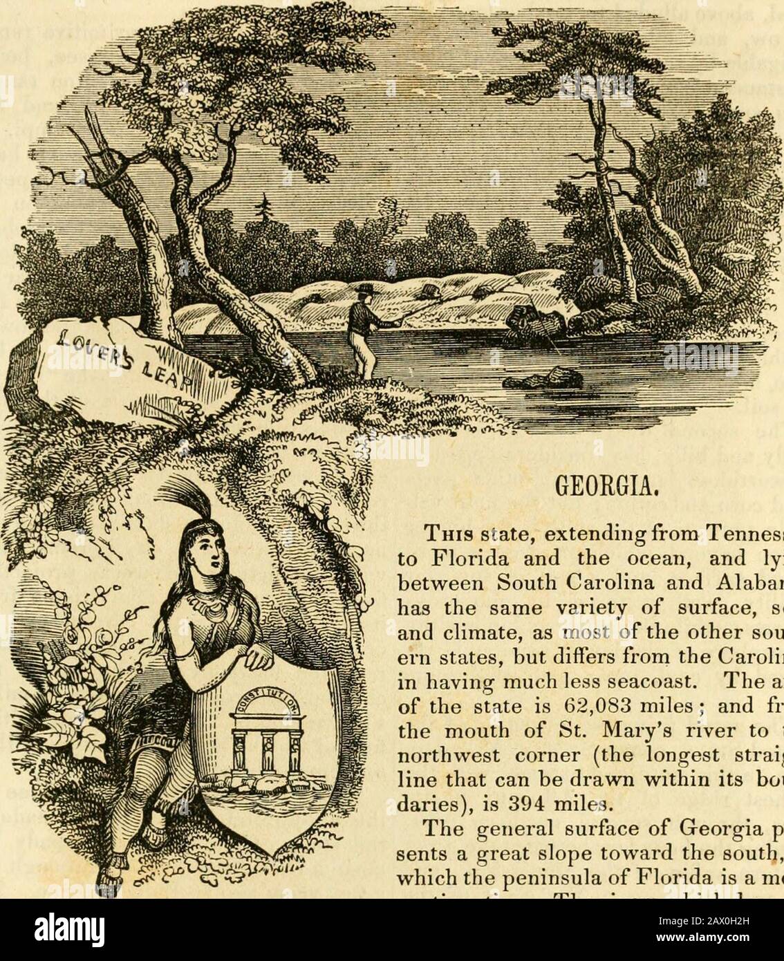 A pictorial description of the United States; embracing the history, geographical position, agricultural and mineral resources .. . etown, and stage-coaches daily toColumbia and Raleigh. Camden, 33 miles from Columbia,stands on a plain on the left bank of theWateree, and contains several fine pub-lic buildings; the city-hall, courthouse,masonic hall, bank, library, academy,and four churches. The Monument, in De Kalb street,was founded in 1825, when the corner-stone was laid by General Lafayette, inhonor of Baron De Kalb. The Indianmound, a few miles west of the town,is said to be one of the re Stock Photo