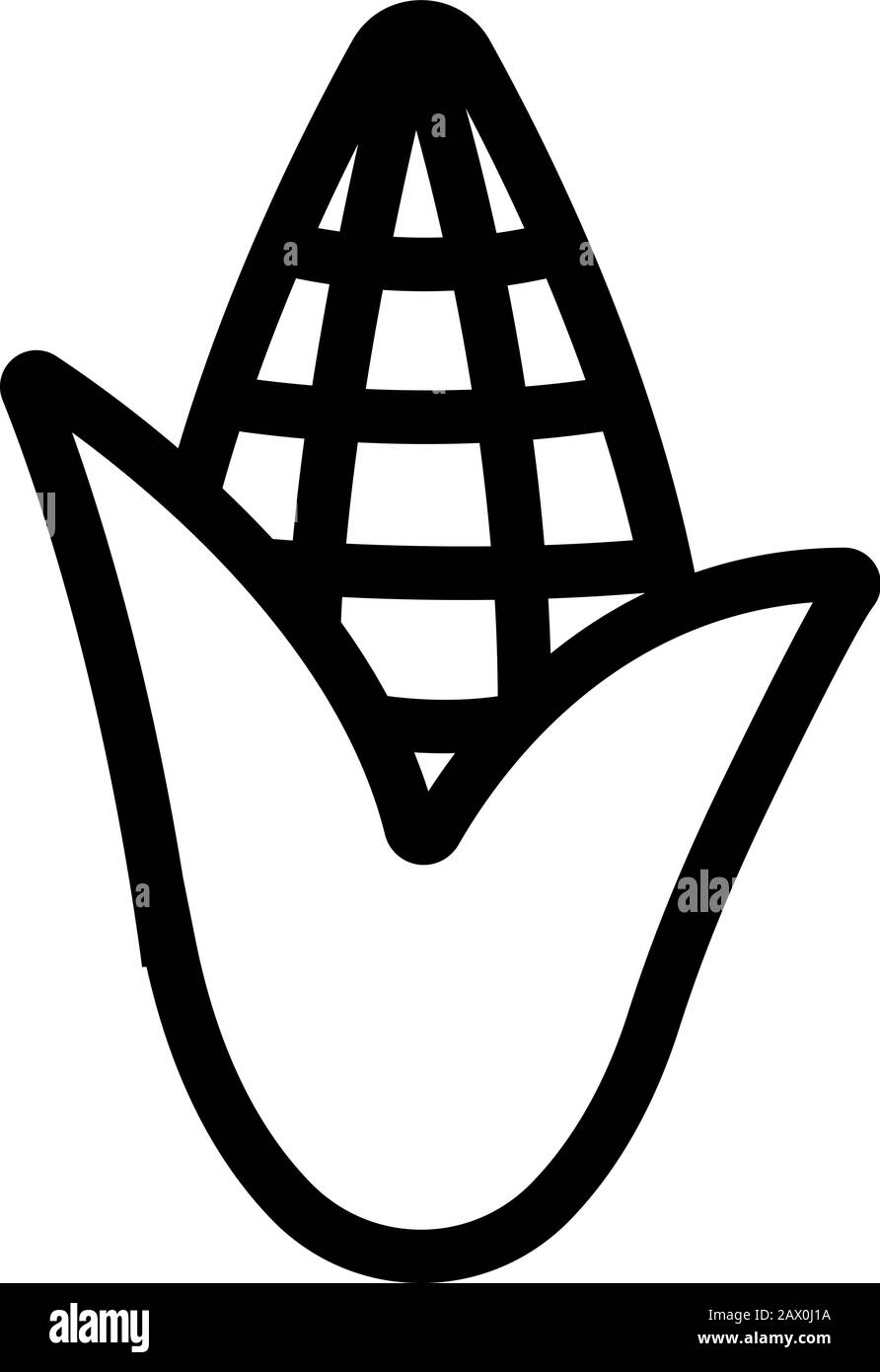 corn food icon vector. Isolated contour symbol illustration Stock ...
