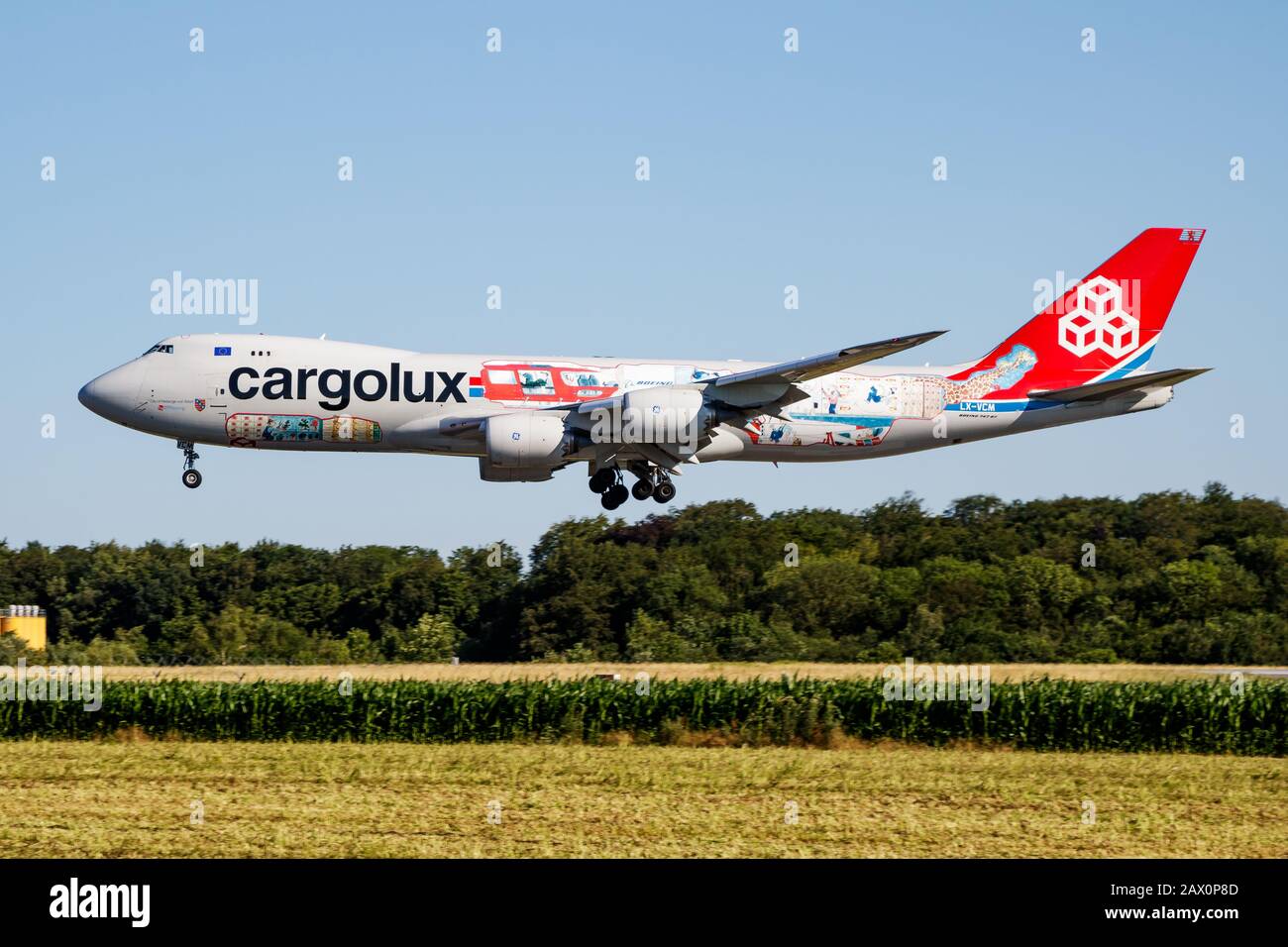 Findel - Luxembourg / July 8, 2018: Cargolux special livery Boeing