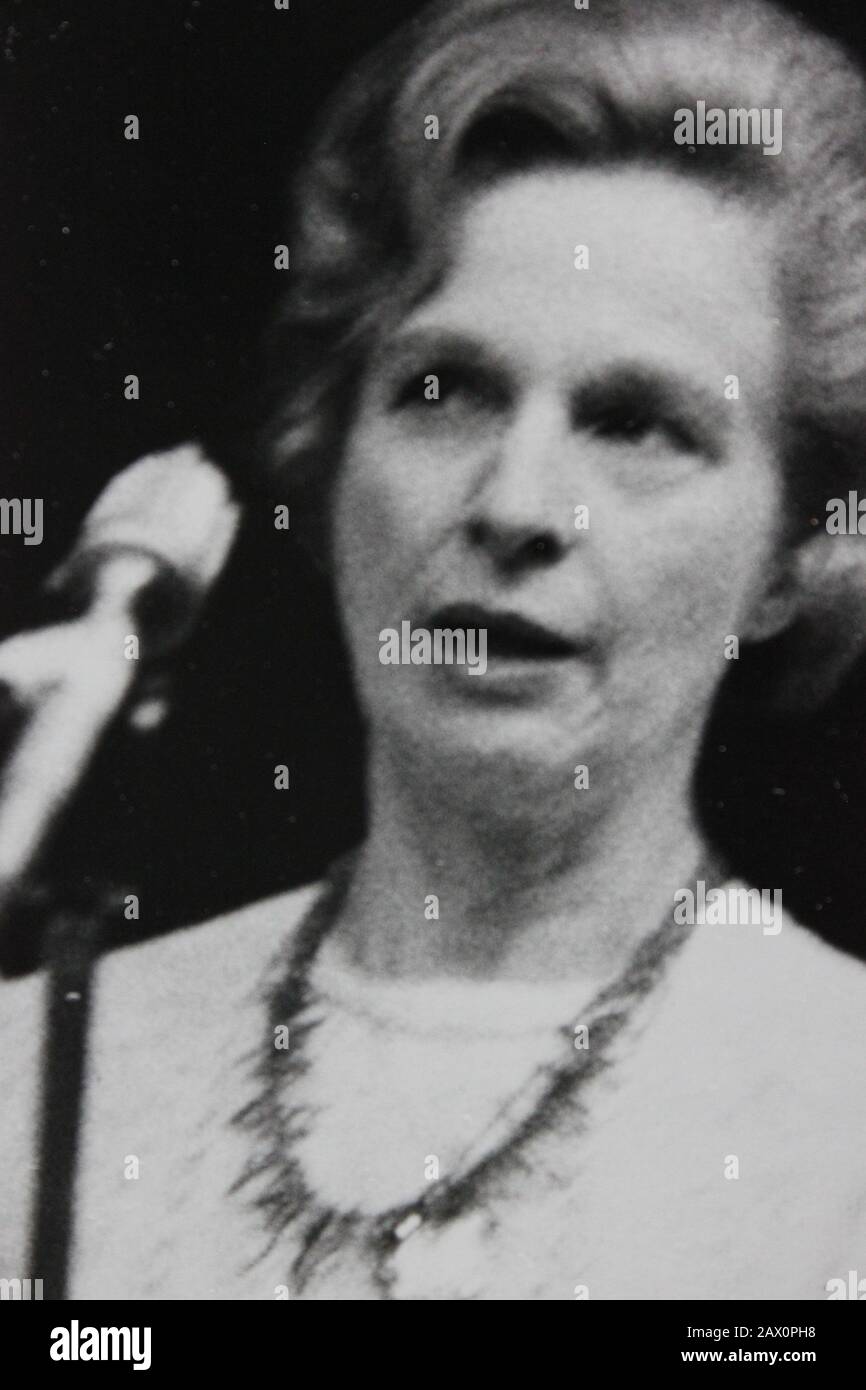 Fine 1970s black and white vintage photography of a lecturer speaking