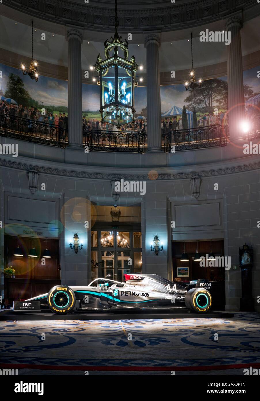 Mercedes- AMG Petronas F1 car 2020 Sponsor Ineos. Stock Photo