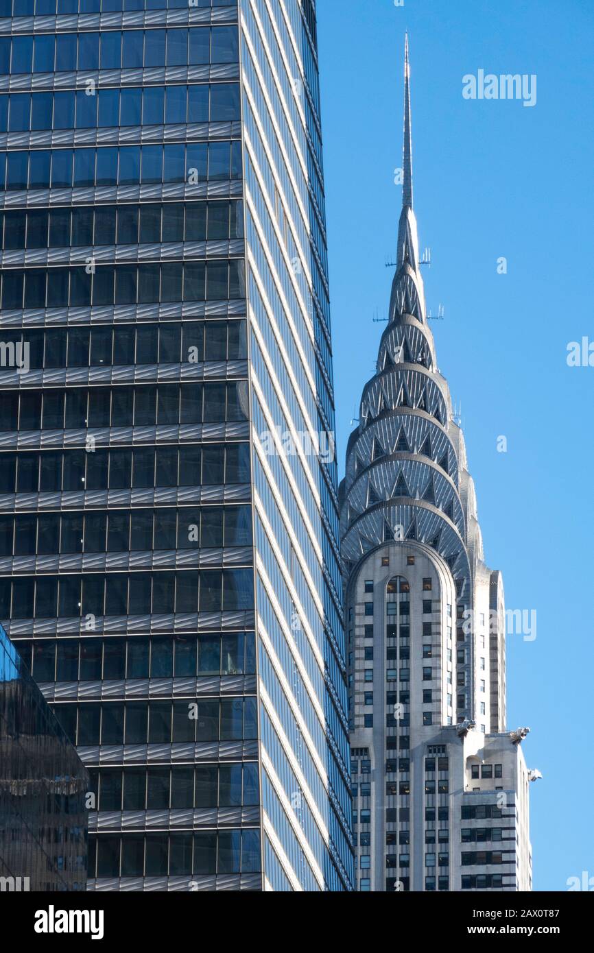 The Chrysler Building Is Overshadowed By The One Vanderbilt Supertall New York City Usa Stock Photo Alamy