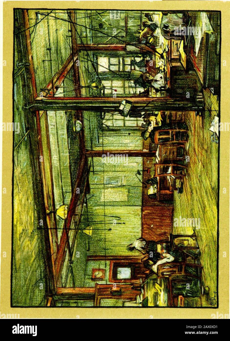 The Detroit news: eighteen hundred and seventy-three, nineteen hundred and seventeen, a record of progress: . is warranted in view of the fact that thetwo hours consumed in the acid bath in the old fashioned wooden rocker-tubis now reduced to forty minutes, even when a full-page cut is being etched. in an emergency, the engraving department can produce from a photograph,by the halftone photo-engraving process, a cut, ready to print, in twenty-oneminutes. Such speed is not productive of engravings of consistently high quality,and is not ordinarily attempted. A romantic element in the equipment Stock Photo
