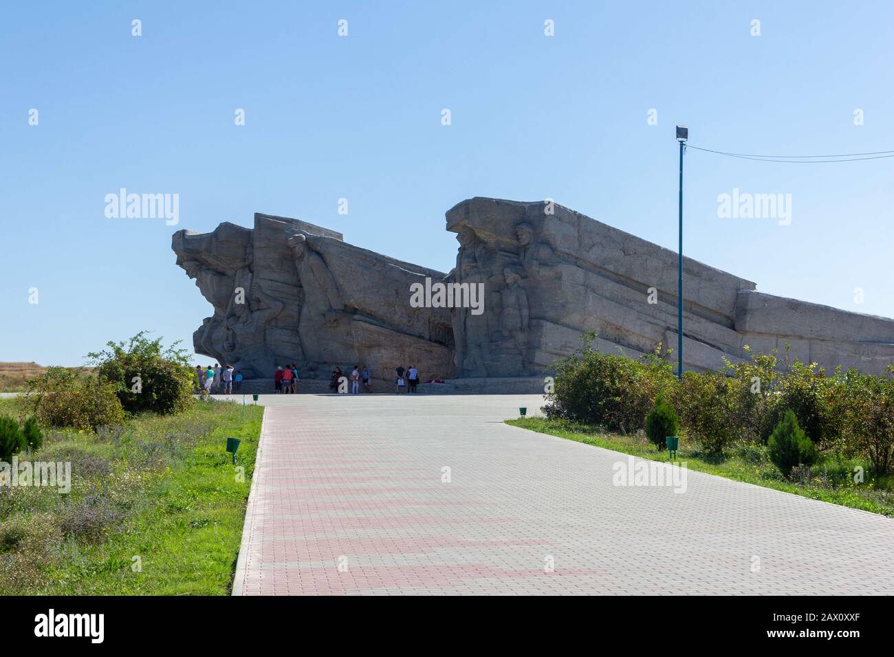 Kerch, Russia - 13 August 2019:  the memorial complex of the adzhimushkay quarries in Kerch Stock Photo