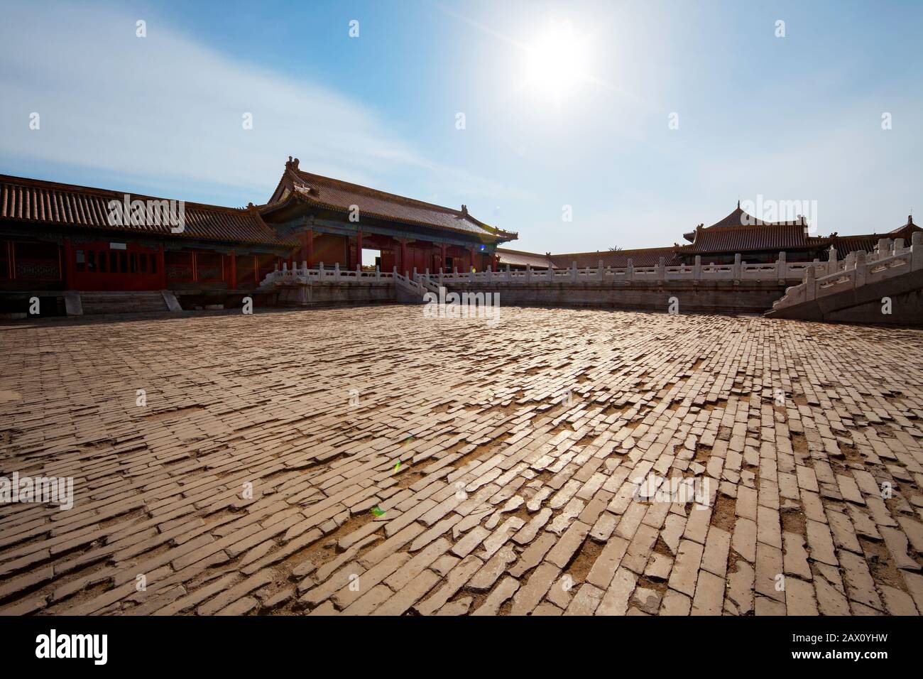 The floor of Imperial Palace of China, well known as the forbidden city, Beijing, China Stock Photo
