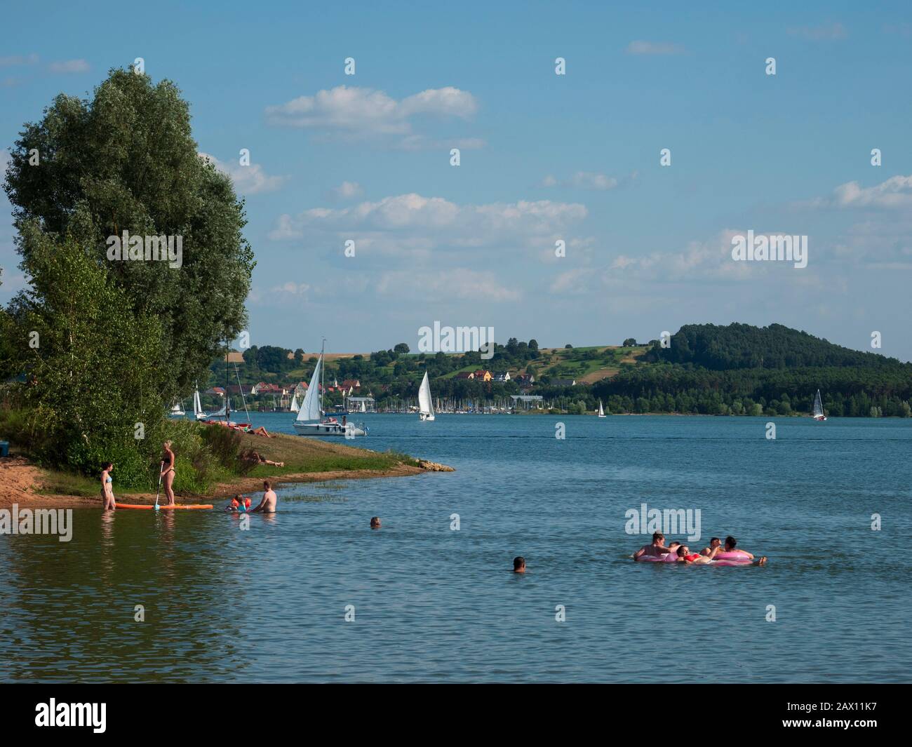Brombachsee, Strandbad Enderndorf, Franken, Bayern, Deutschland