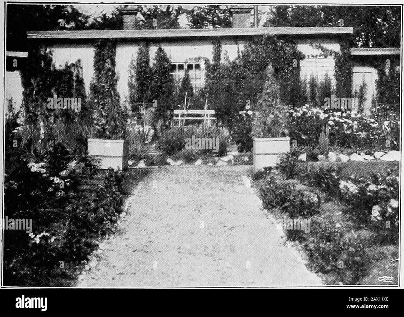 The garden that we made . The Flower Borders inthe Garden of MixedFlowers. 1HAVE had opportunities of both planning and re-planning several gardens in and near Stockholm,and in order to help amateur-gardeners I will givea brief description of the three main types of gardenschemes I have employed. On an island in the inner group of the StockholmArchipelago (all-in-all there are 200 islands) there is ayellow-washed cottage on a rocky slope close by the shore.It is surrounded by tall trees. One could not think of having a conventional gardenhere, where one had to roll the boulders aside anddig up Stock Photo