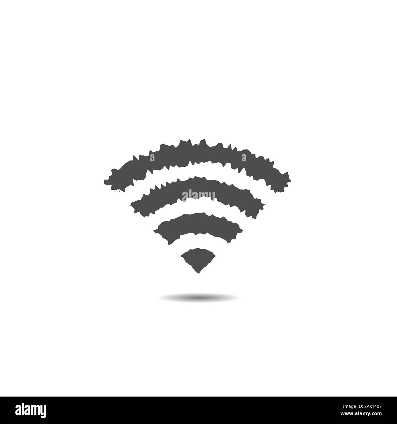Distorted Wi fi vector icon. Wireless technology, Vector illustration Stock Vector