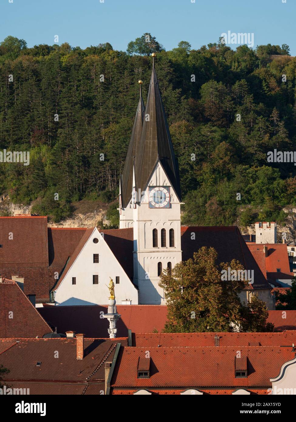 Blick auf die Altstadt, Dom, Eichstätt, Altmühltal, Bayern, Deutschland | Eichstaett old town, cathedral, Altmuehltal, Bavaria, Germany Stock Photo